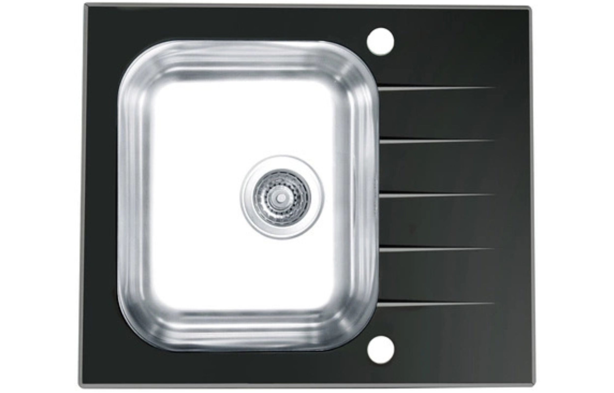 Alveus Vitro fregadero de vidrio y acero 60x50 cm acero 1114557