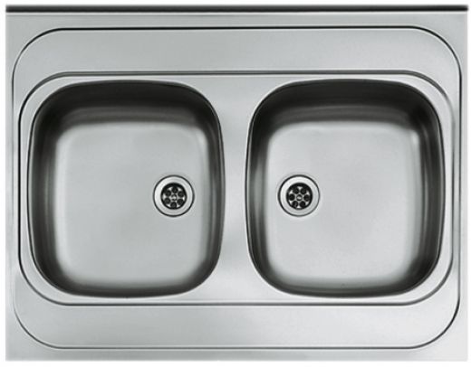 Genesis Primal fregadero de acero 80x60 cm 1124505