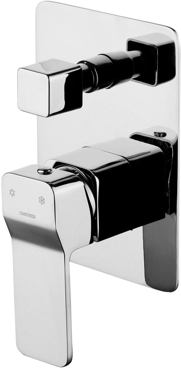 Omnires Slide grifo de bañera y ducha empotrado cromo SL7735CR