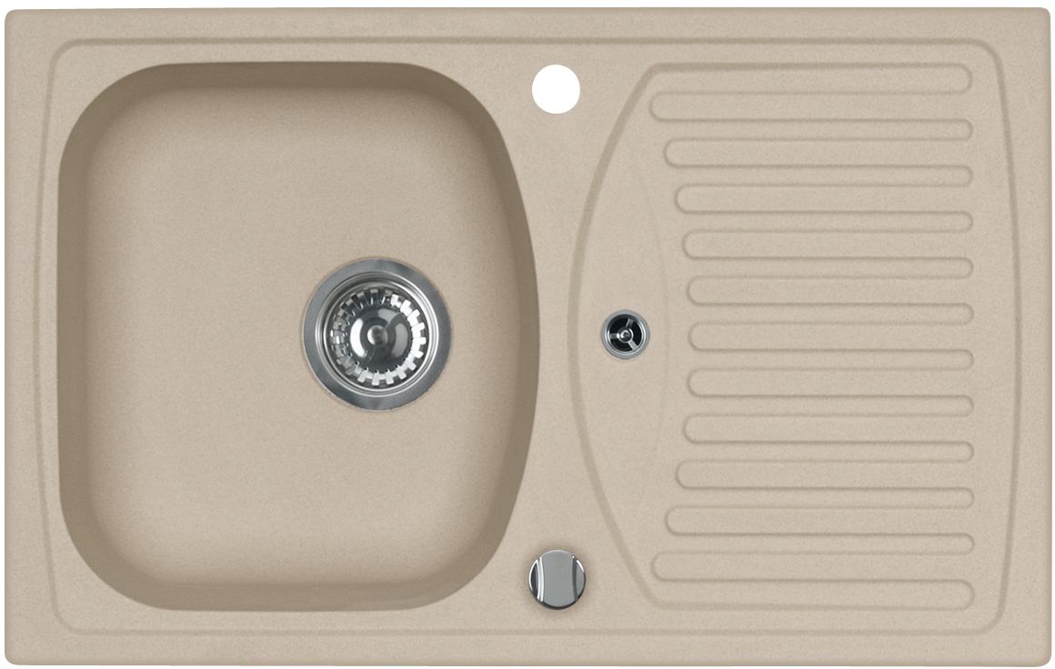 Alveus Record fregadero de granito 78x48 cm beige 1115055