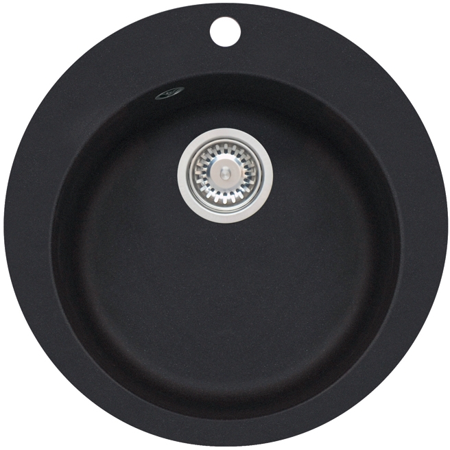 Alveus Boogie fregadero de granito 50.5x50.5 cm negro 9811091
