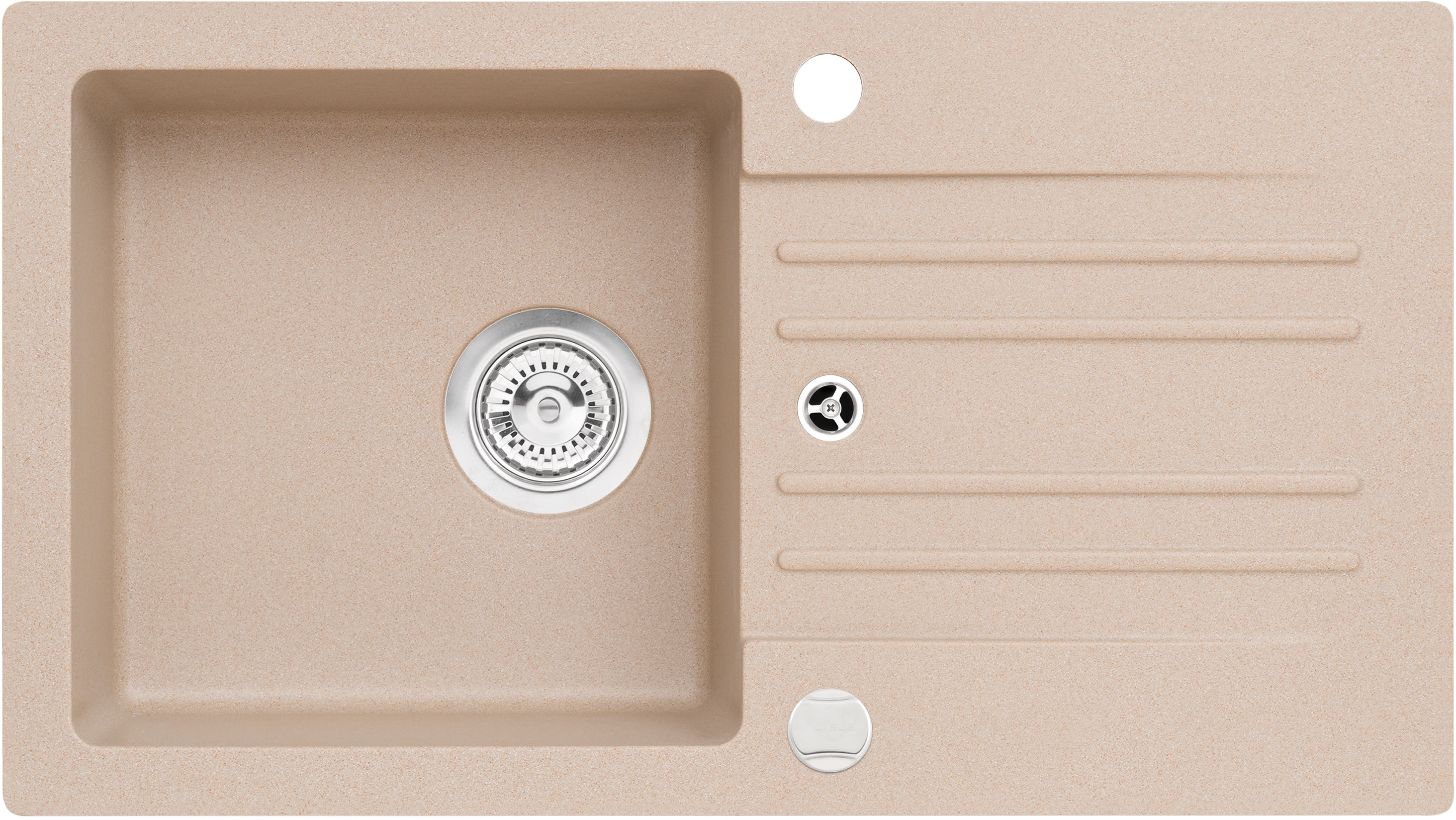 Alveus Foxtrot fregadero de granito 75x42 cm beige 9603255