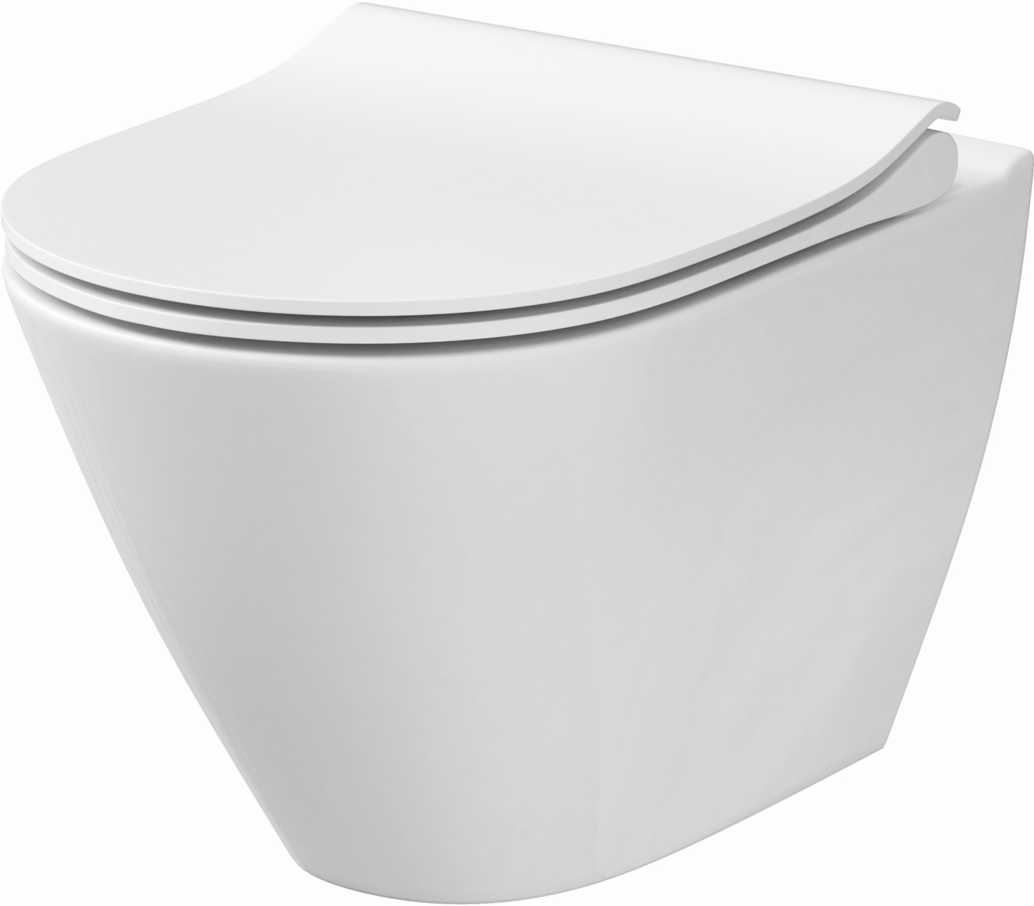 Cersanit City taza de inodoro con asiento de cierre suave suspendido sin reborde blanco K701-104