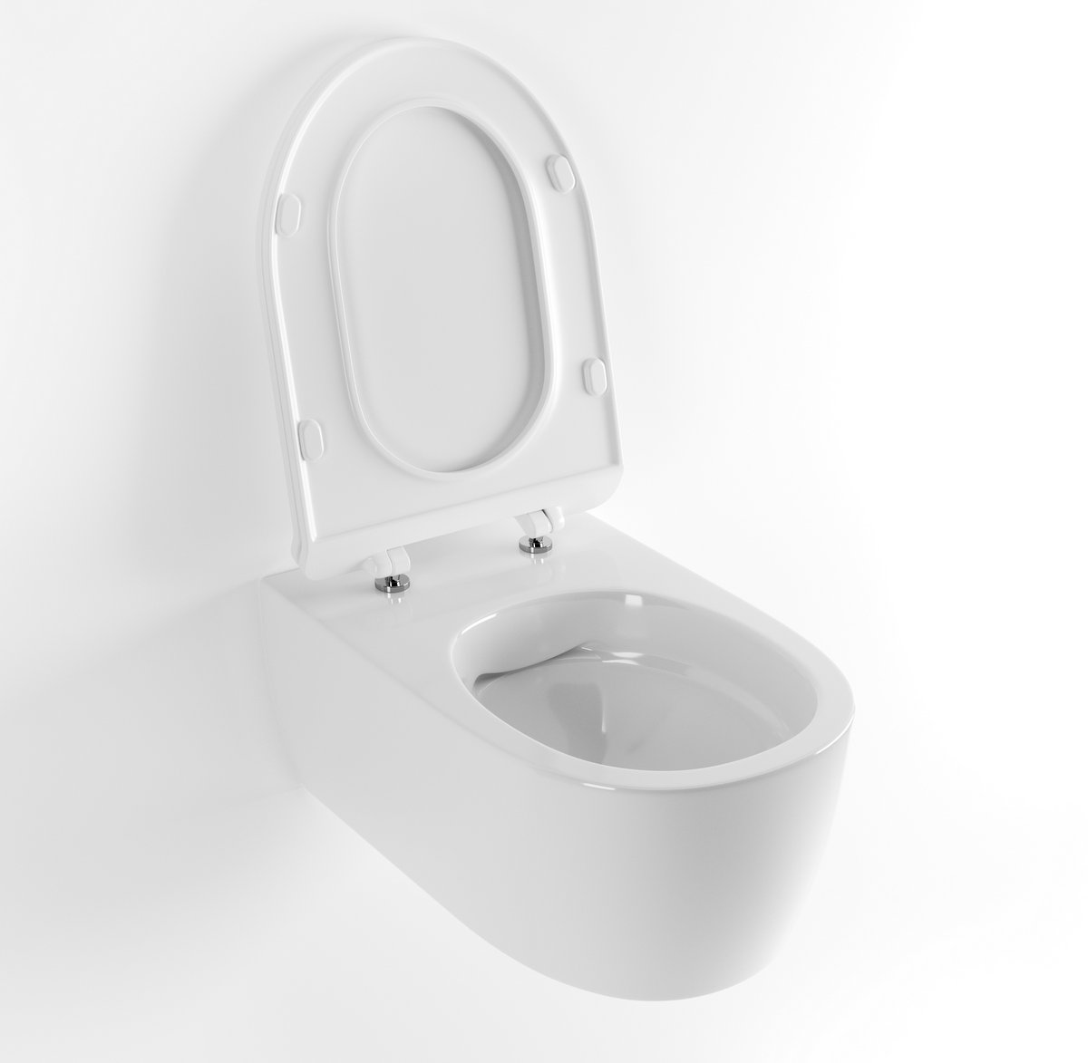 Excellent Doto taza de inodoro con asiento de cierre suave suspendido sin reborde blanco CEEX.1404.545.WH