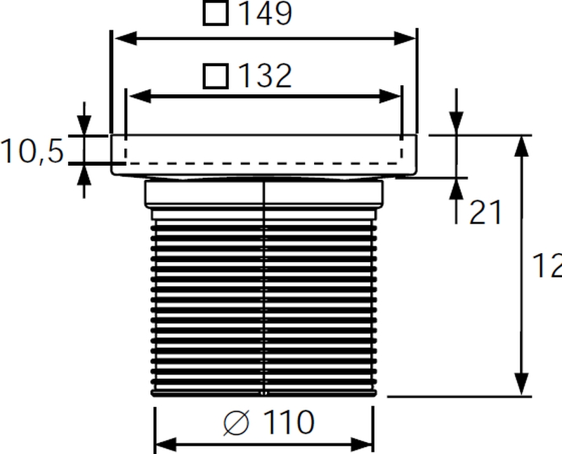 Tece Drainpoint S tapa de sellado cm 3660011