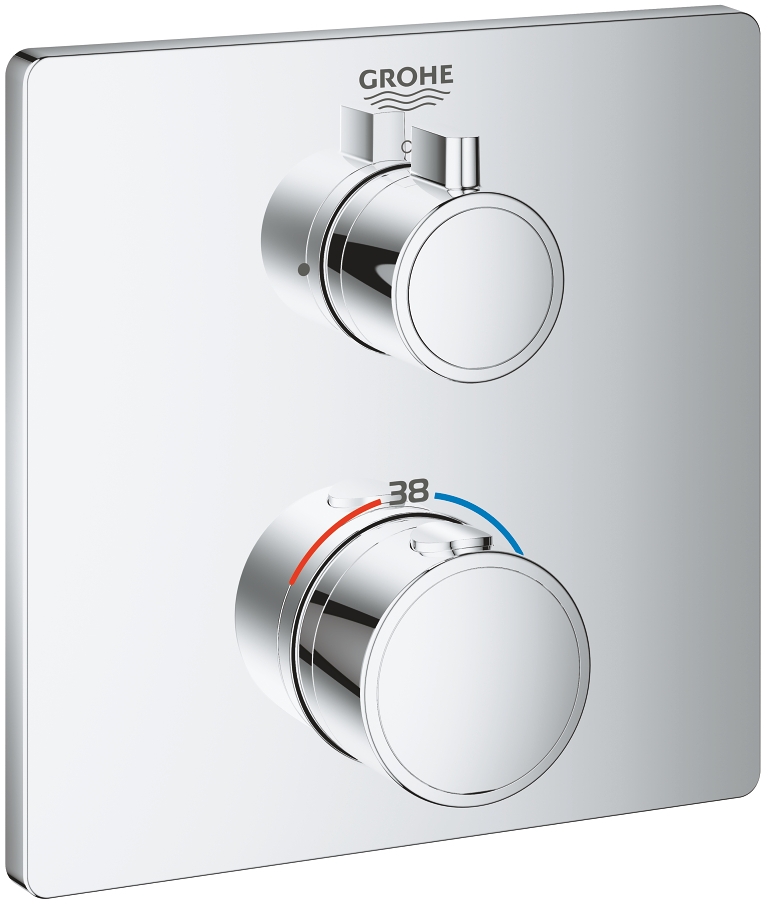 Grohe Grohtherm grifo para ducha empotrado con termostato StarLight Chrome 24078000