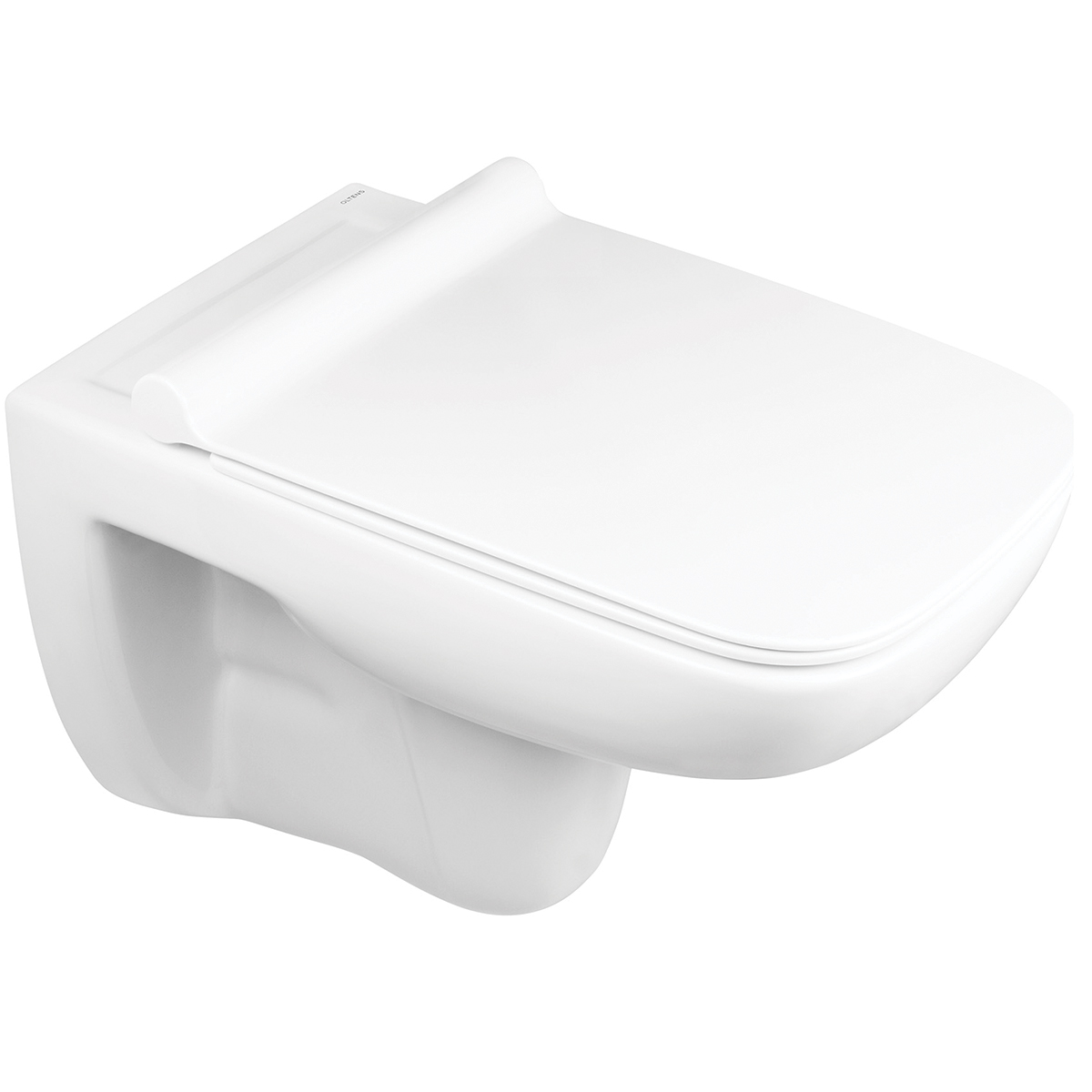 Oltens Ribe taza de inodoro con asiento de cierre suave suspendido sin reborde blanco brillante 42011000