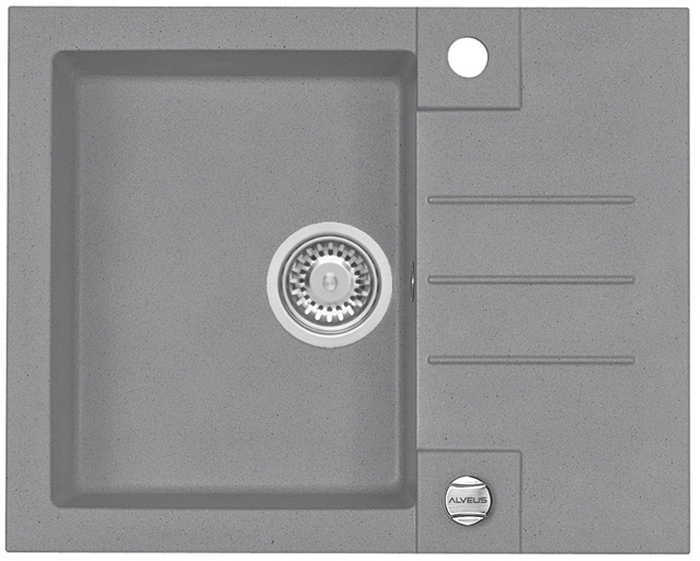 Alveus Rock fregadero de granito 59.5x47.5 cm gris/grafito/ónix 1213081