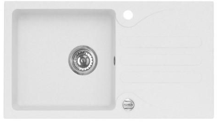 Alveus Galapagos fregadero de granito 77x43 cm blanco 1513011