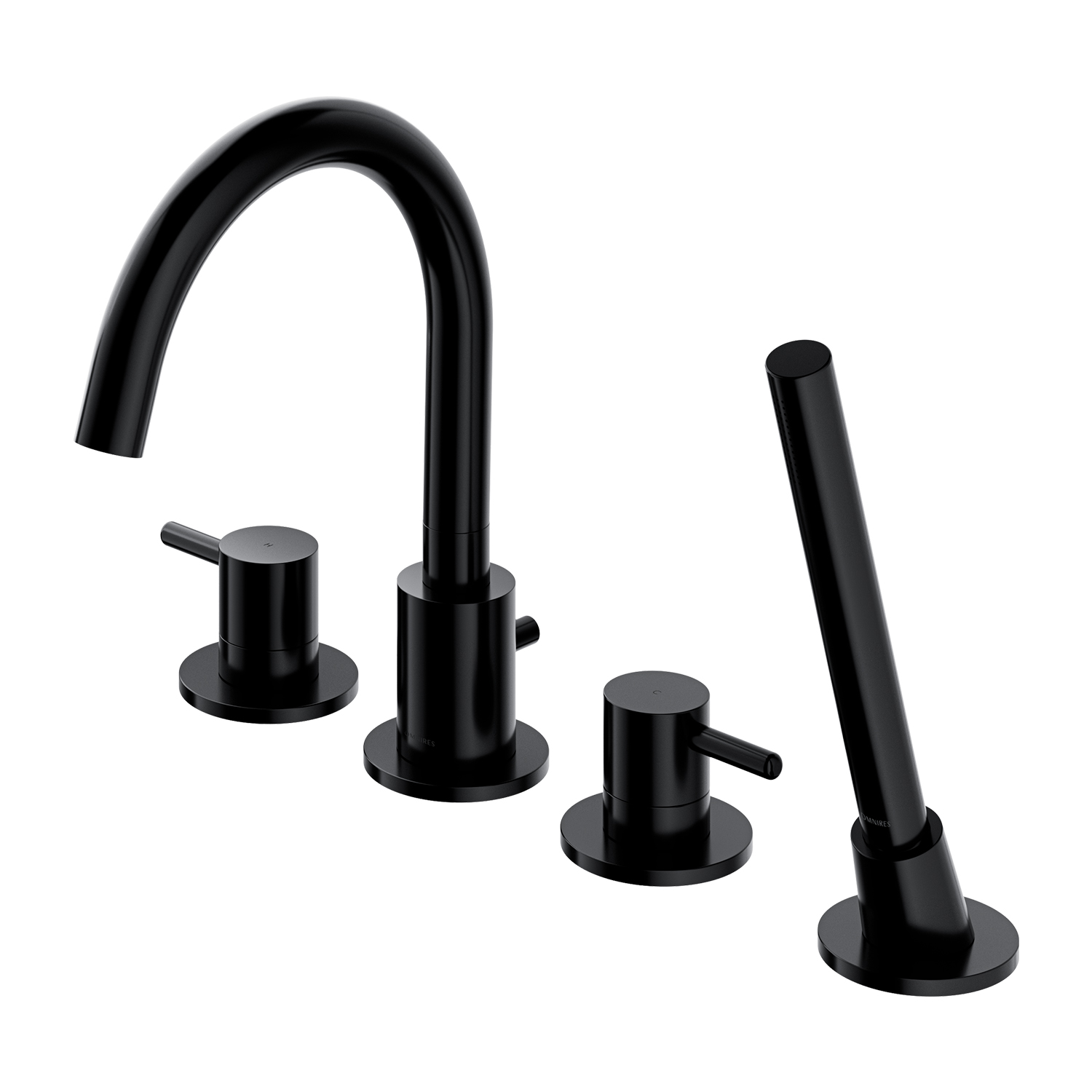 Omnires Y grifo de bañera y ducha en bañera negro Y1232BL