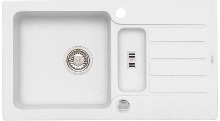 Alveus Niagara fregadero de granito 78x43.5 cm blanco 1127011
