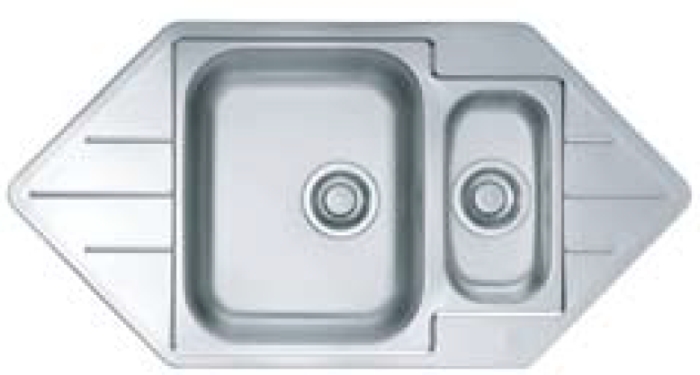 Alveus Line Start fregadero de acero 98.5x50 cm acero 1082560