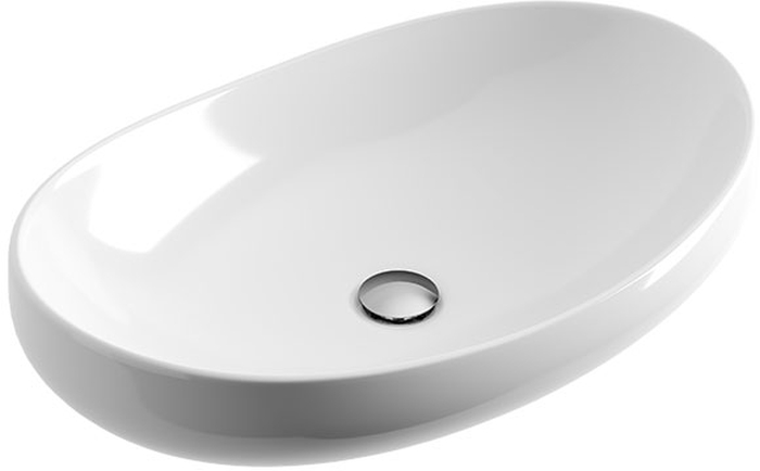 Actima Filina lavabo 63x42 cm oval sobre encimera blanco CEAC.630.420.WH
