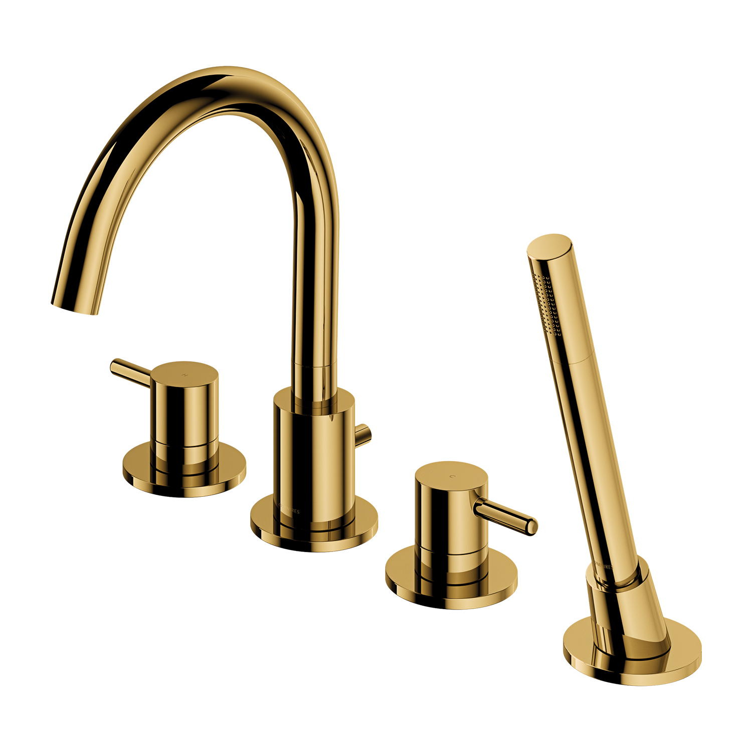 Omnires Y grifo de bañera y ducha en bañera oro Y1232GL