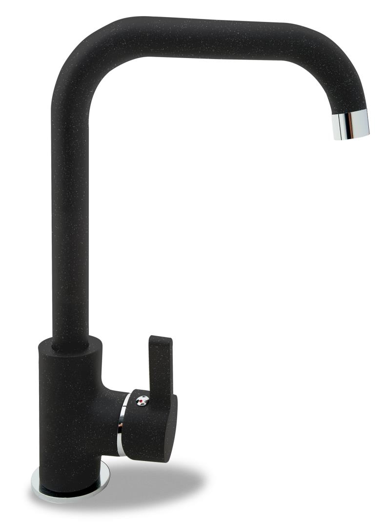 Pyramis SIlvio grifo de cocina de pie negro 090923238