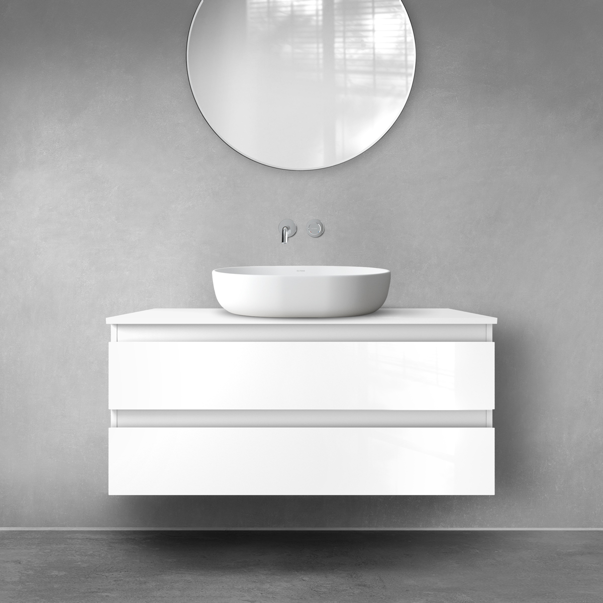 Oltens Vernal armario 100x45.6x47 cm suspendido, para lavabo blanco 60004000