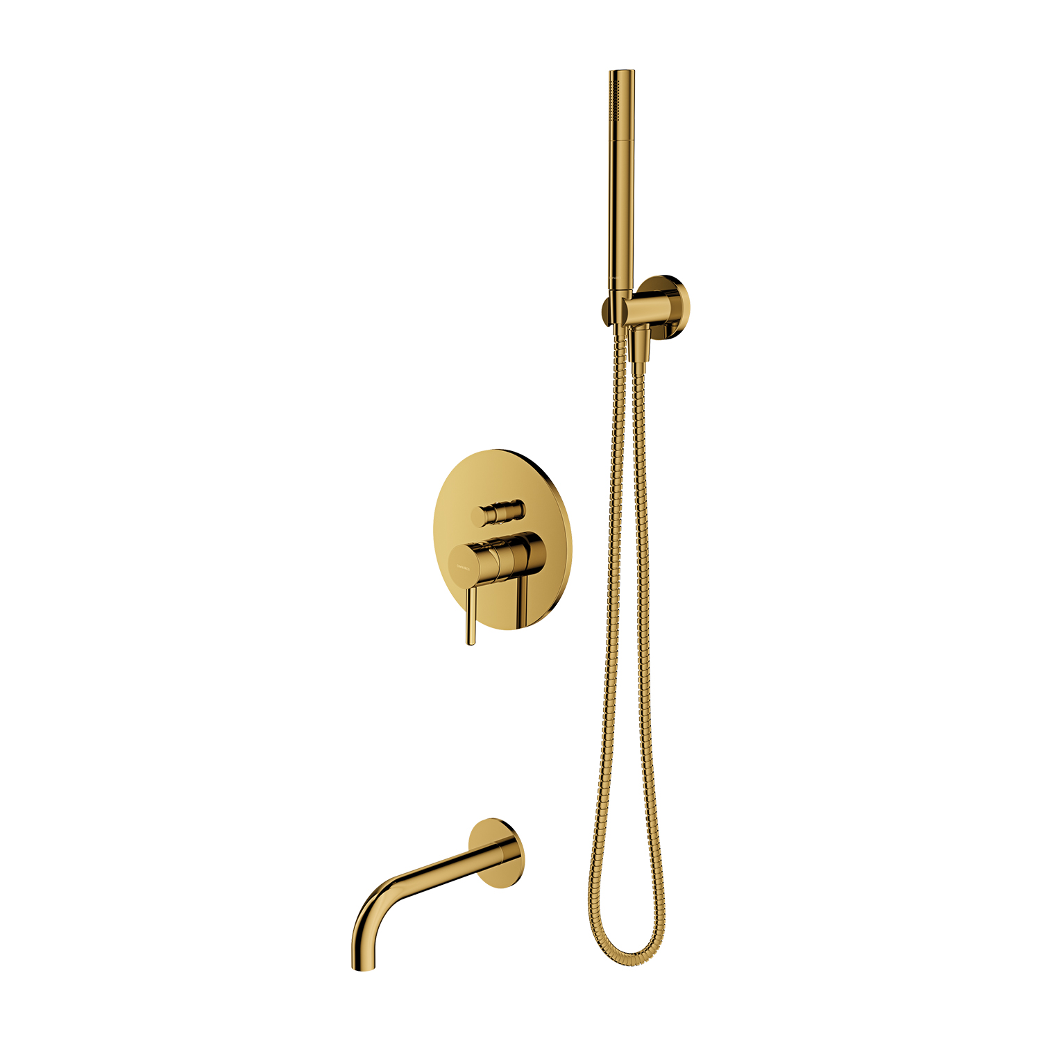 Omnires Y conjunto bañera/ducha empotrado oro SYSYW01GL