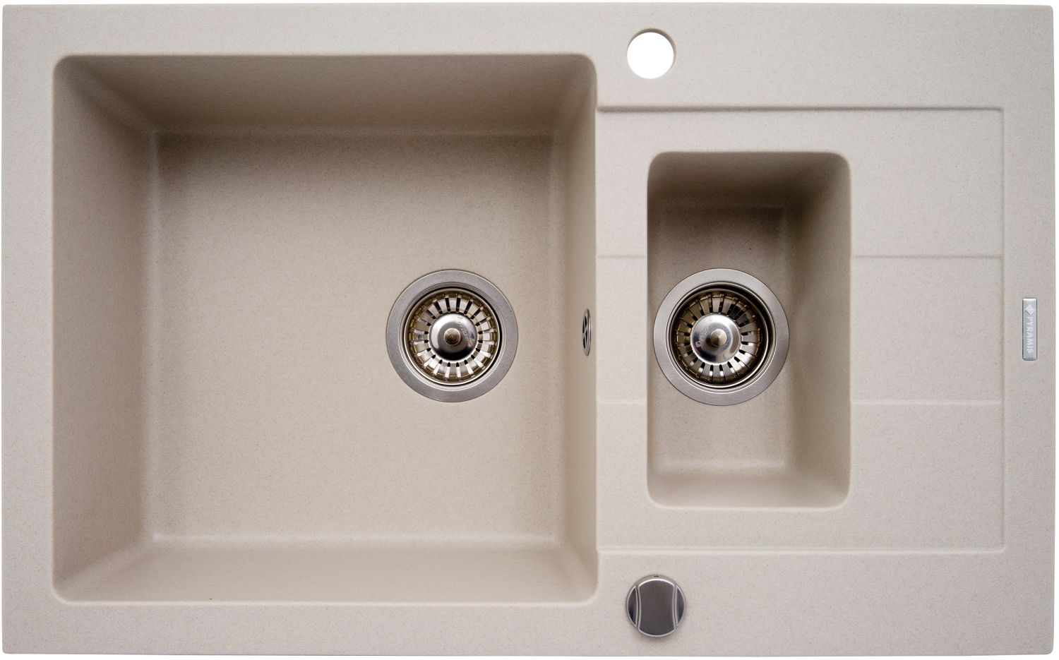 Pyramis Sparta Plus fregadero de granito 78x48 cm beige 070062701