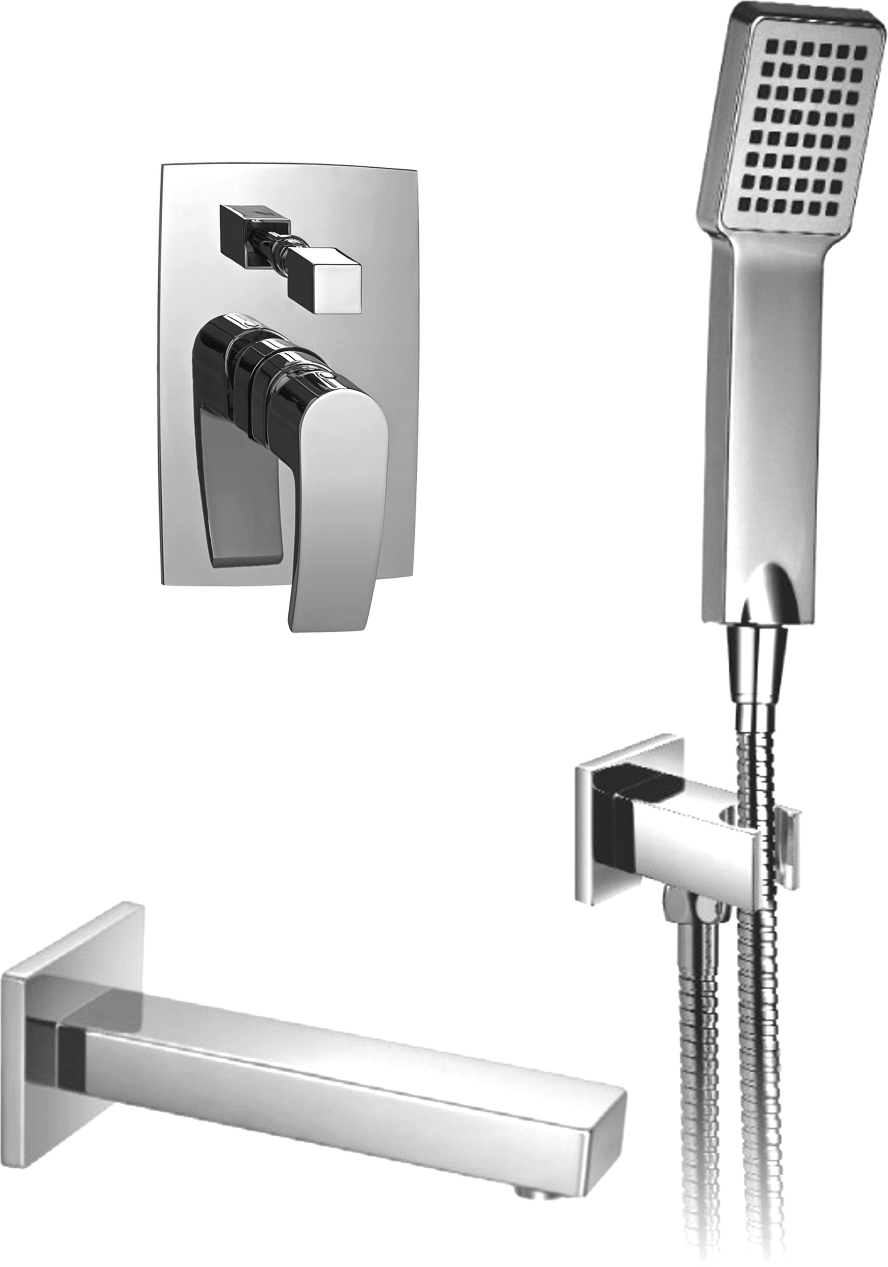 Omnires Murray conjunto bañera/ducha empotrado cromo SYSMUW01CR