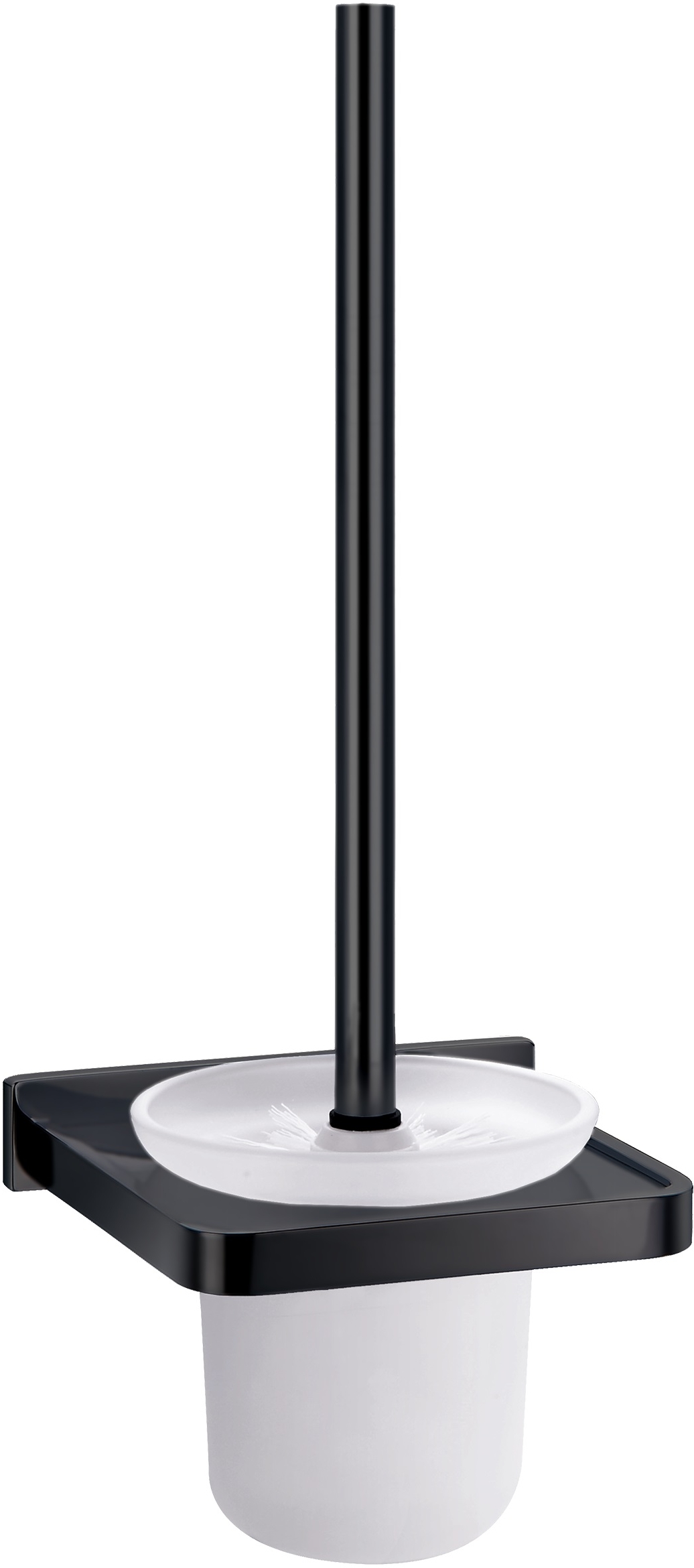 Omnires Darling escobilla de baño atornillado negro DA70620BL