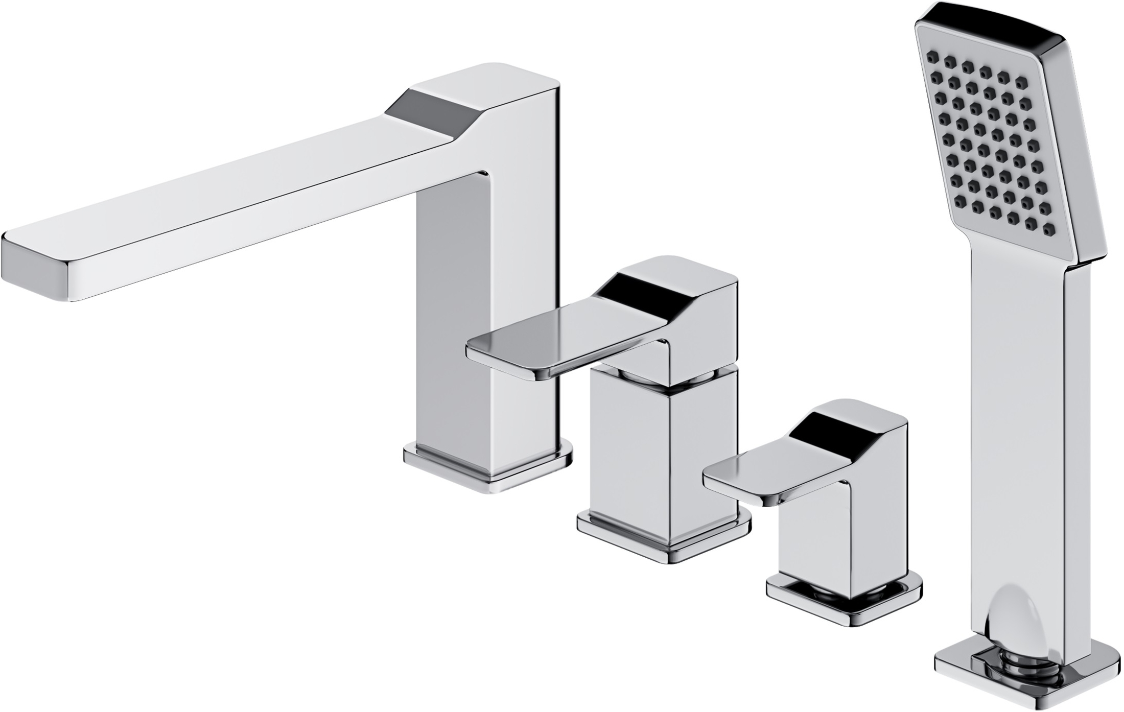 Omnires Slide grifo de bañera y ducha en bañera cromo SL7732CR