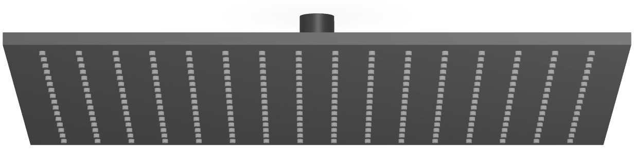 Zucchetti ducha con efecto lluvia 40x40 cm cuadrada negro Z94270.N6