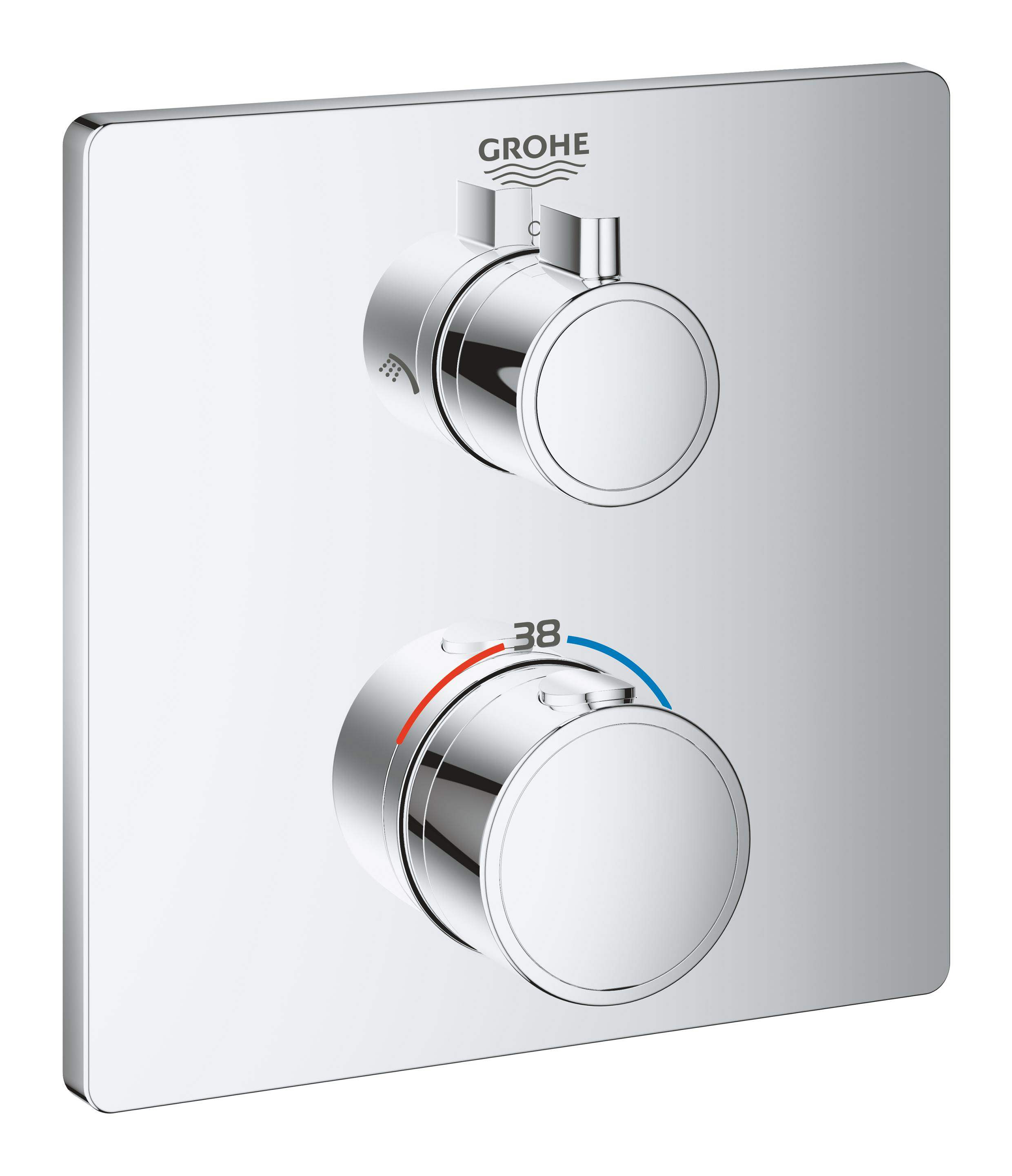 Grohe Grohtherm grifo de bañera y ducha empotrado con termostato cromo 24079000