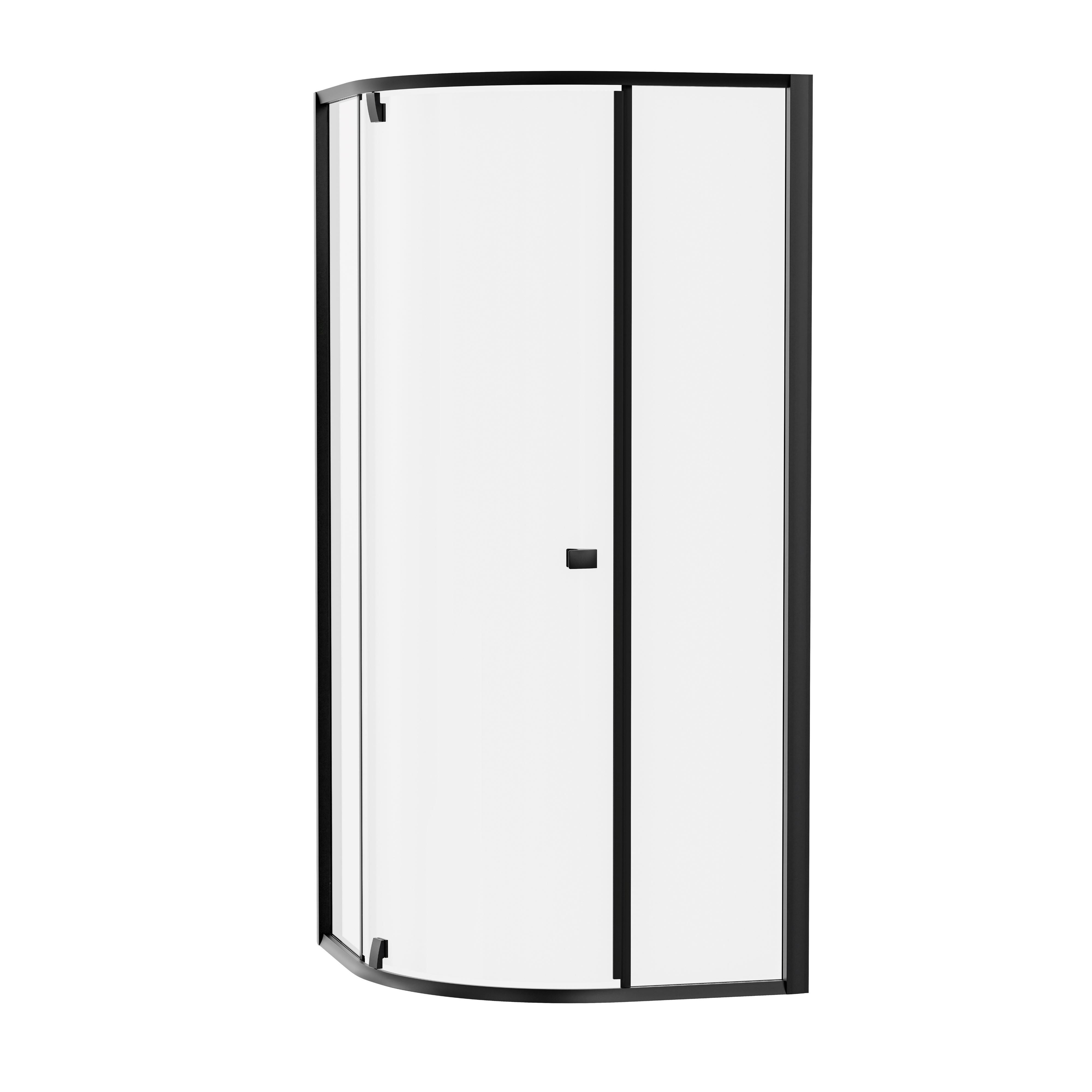 Ravak Pivot cabina de ducha 100x100 cm semicircular negro mate/vidrio transparente 376AA300Z1