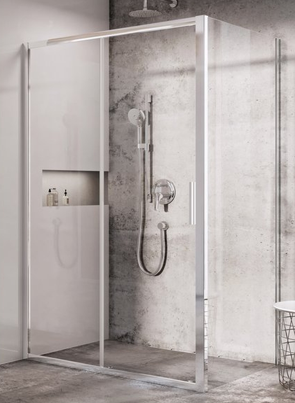 Ravak Blix mampara de ducha 90 cm aluminio brillante/vidrio transparente X9BM70C00Z1