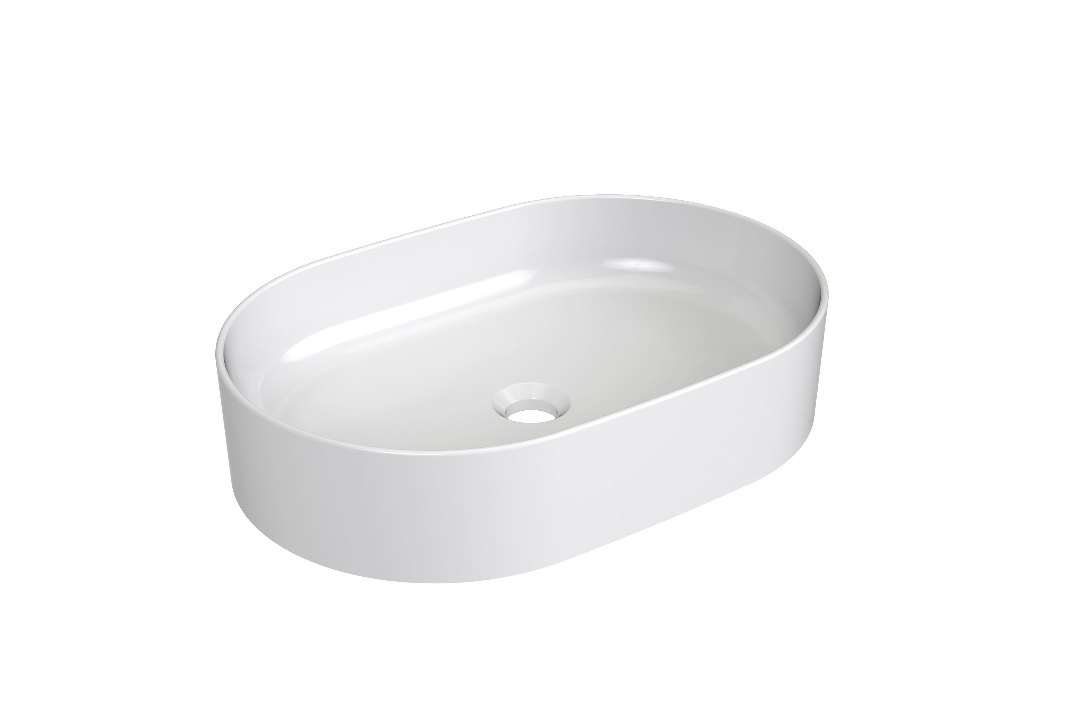 Ravak Ceramic lavabo 55x37 cm oval sobre encimera blanco XJX01155001