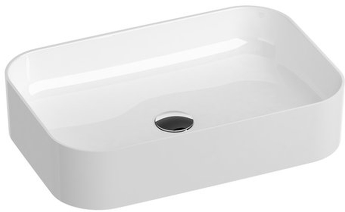 Ravak Ceramic lavabo 55x37 cm rectangular sobre encimera blanco XJX01155002