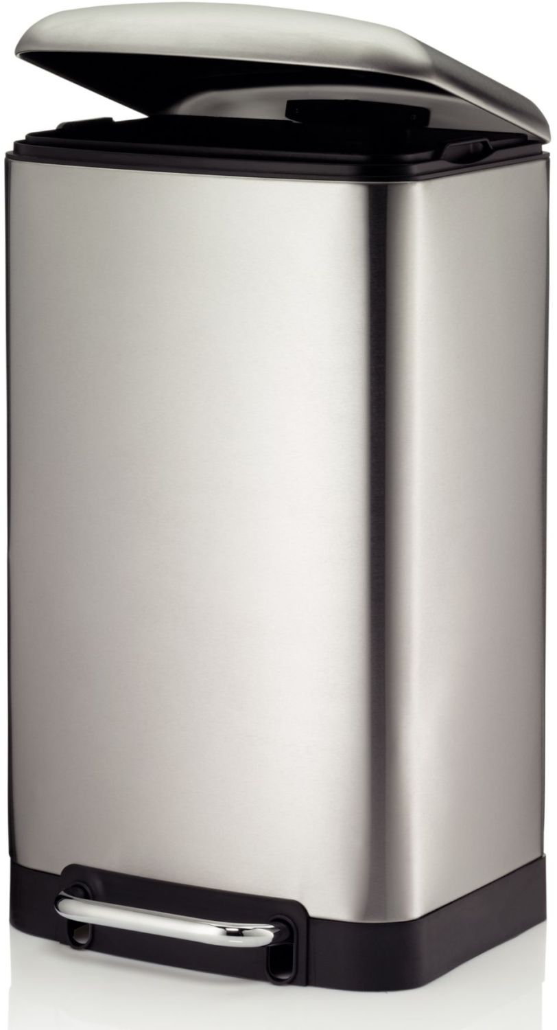 Kela Davino papelera 30 l acero-negro 10903