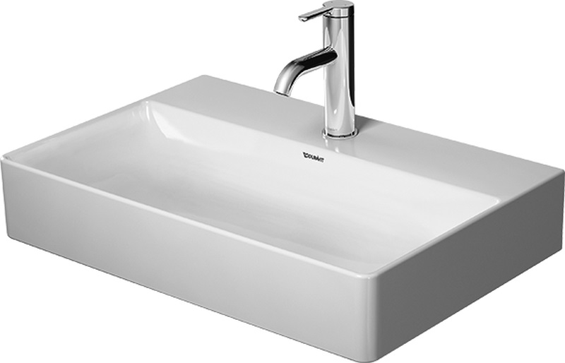 Duravit DuraSquare lavabo 60x40 cm rectangular clásico-para mueble blanco 2356600070