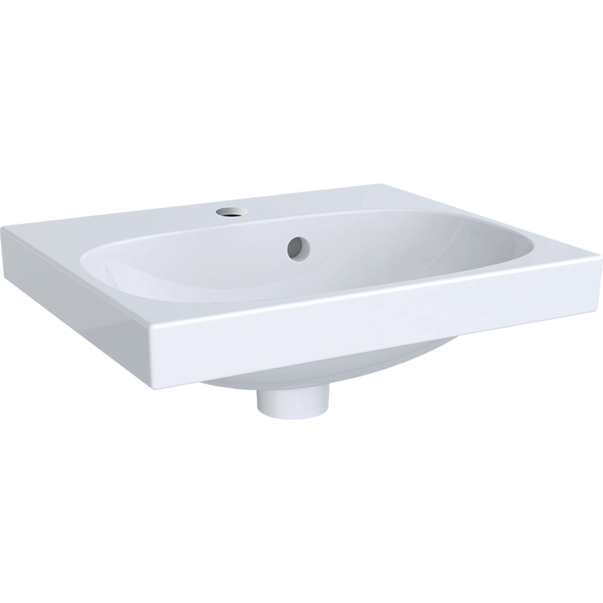 Geberit Acanto lavabo 45x38 cm rectangular clásico-para mueble-sobre encimera blanco 500.636.01.2