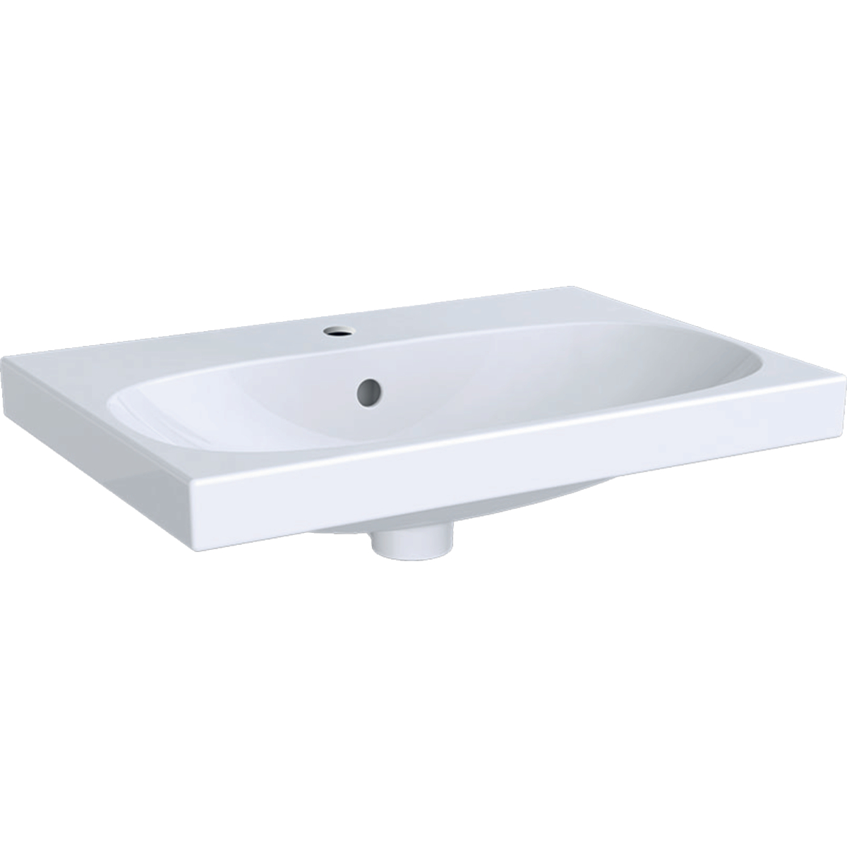 Geberit Acanto lavabo 60x42 cm rectangular clásico-para mueble-empotrado blanco 500.631.01.2