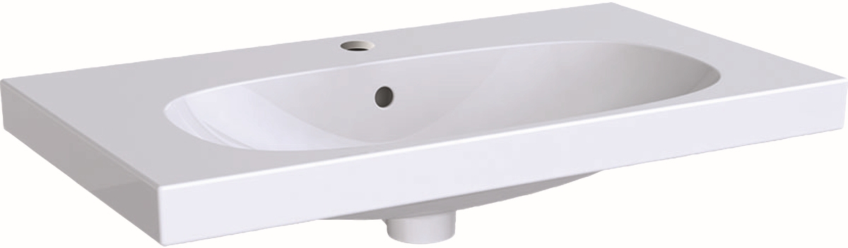 Geberit Acanto lavabo 75x42.2 cm rectangular clásico-para mueble blanco brillante 500.632.01.2