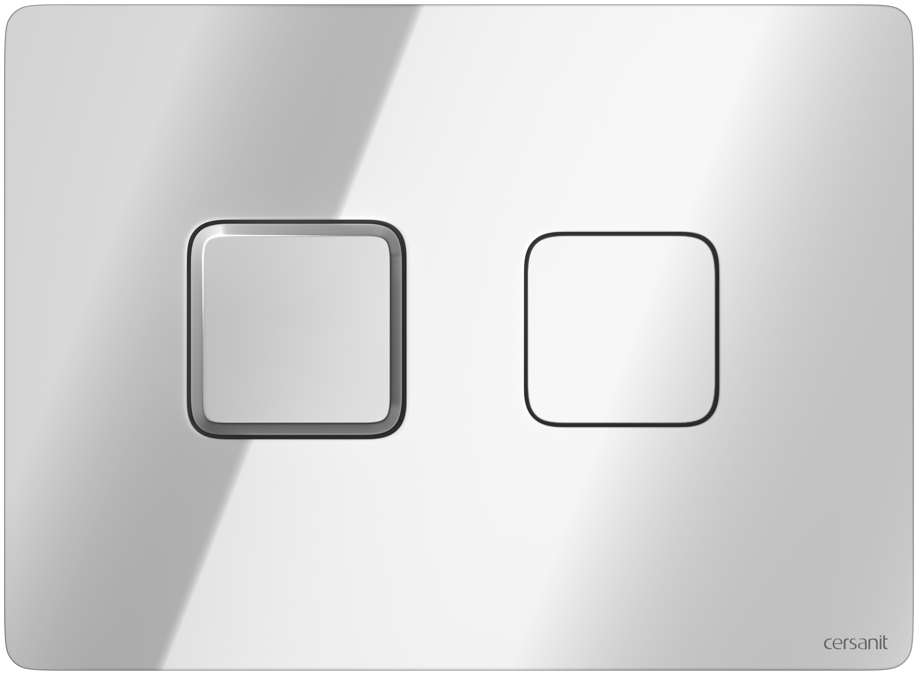 Cersanit Accento Square botón de descarga para WC cromo brillante S97-057