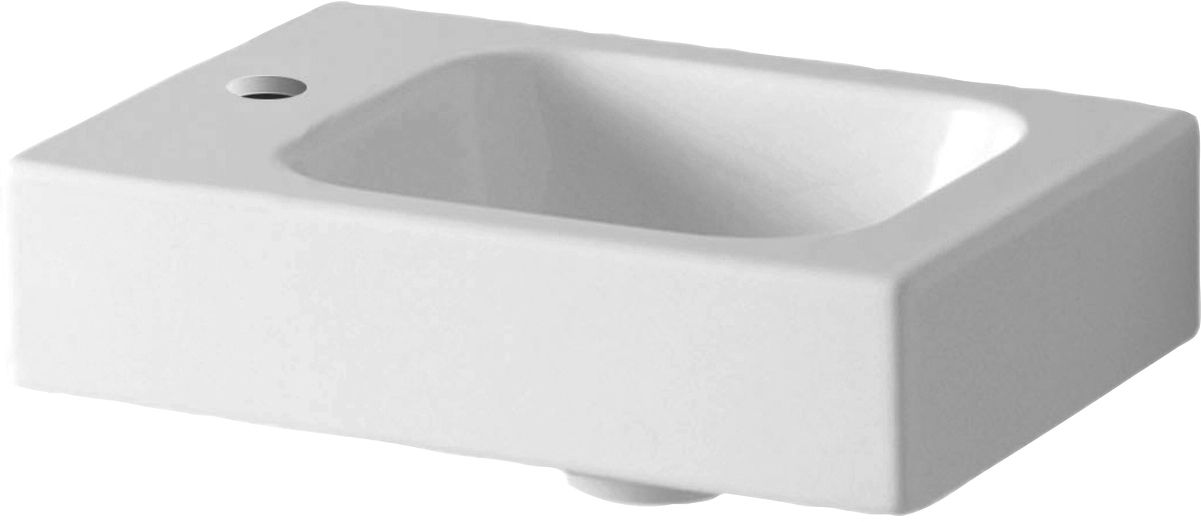 Geberit iCon lavabo 38x28 cm rectangular clásico-para mueble blanco 124836000