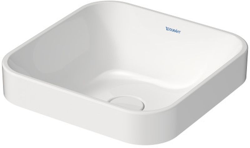 Duravit Happy D.2 lavabo 40x40 cm cuadrada sobre encimera blanco 2359400000