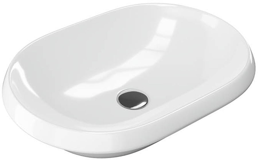 Excellent Lupio lavabo 60x40 cm oval empotrado blanco brillante CEAC.3818.600.WH