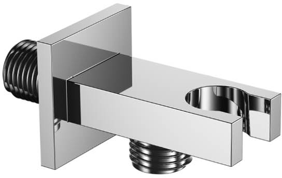 Excellent conector angular con soporte cromo AREX.1022CR