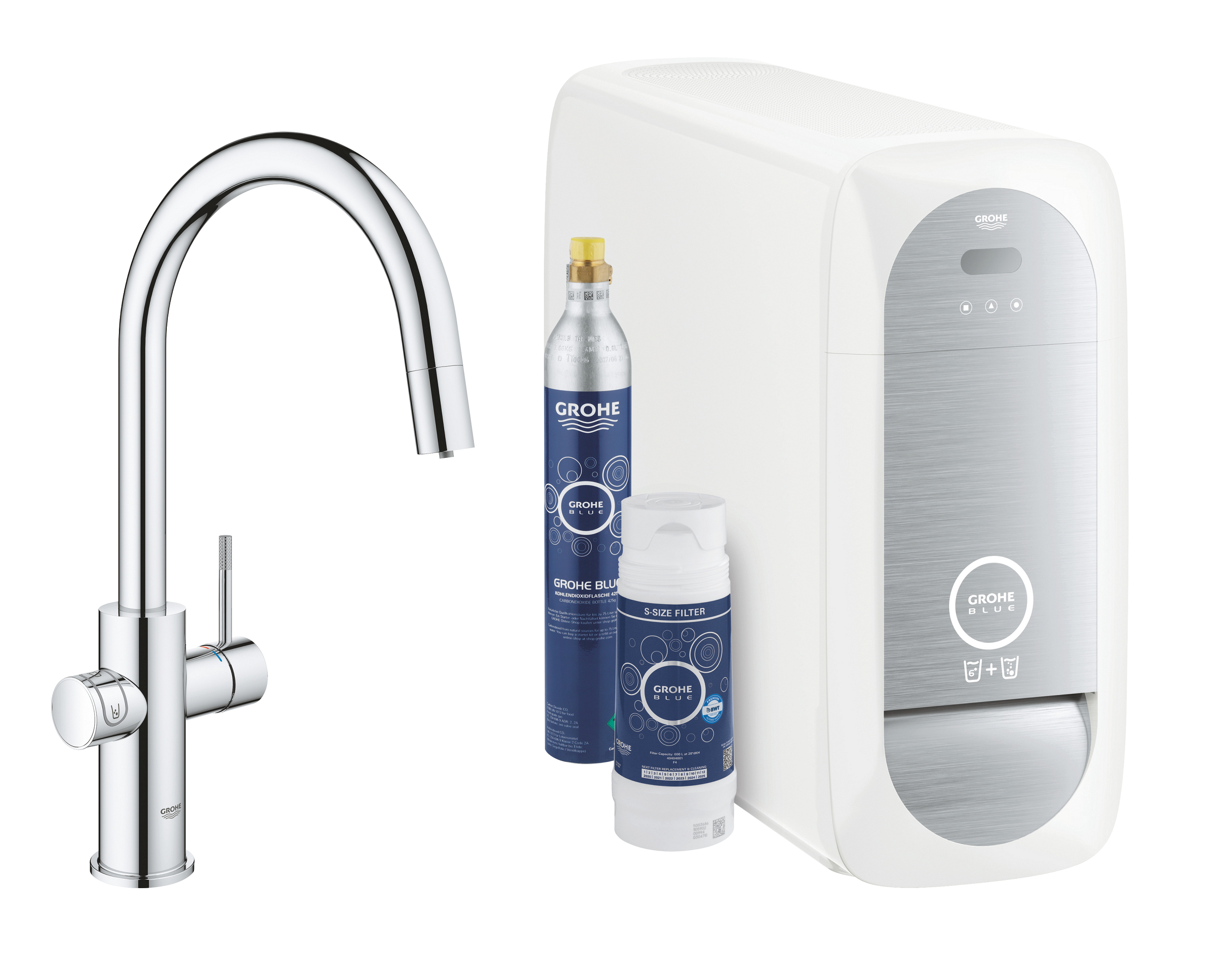 Grohe Blue grifo de cocina con filtro de pie StarLight Chrome 31541000