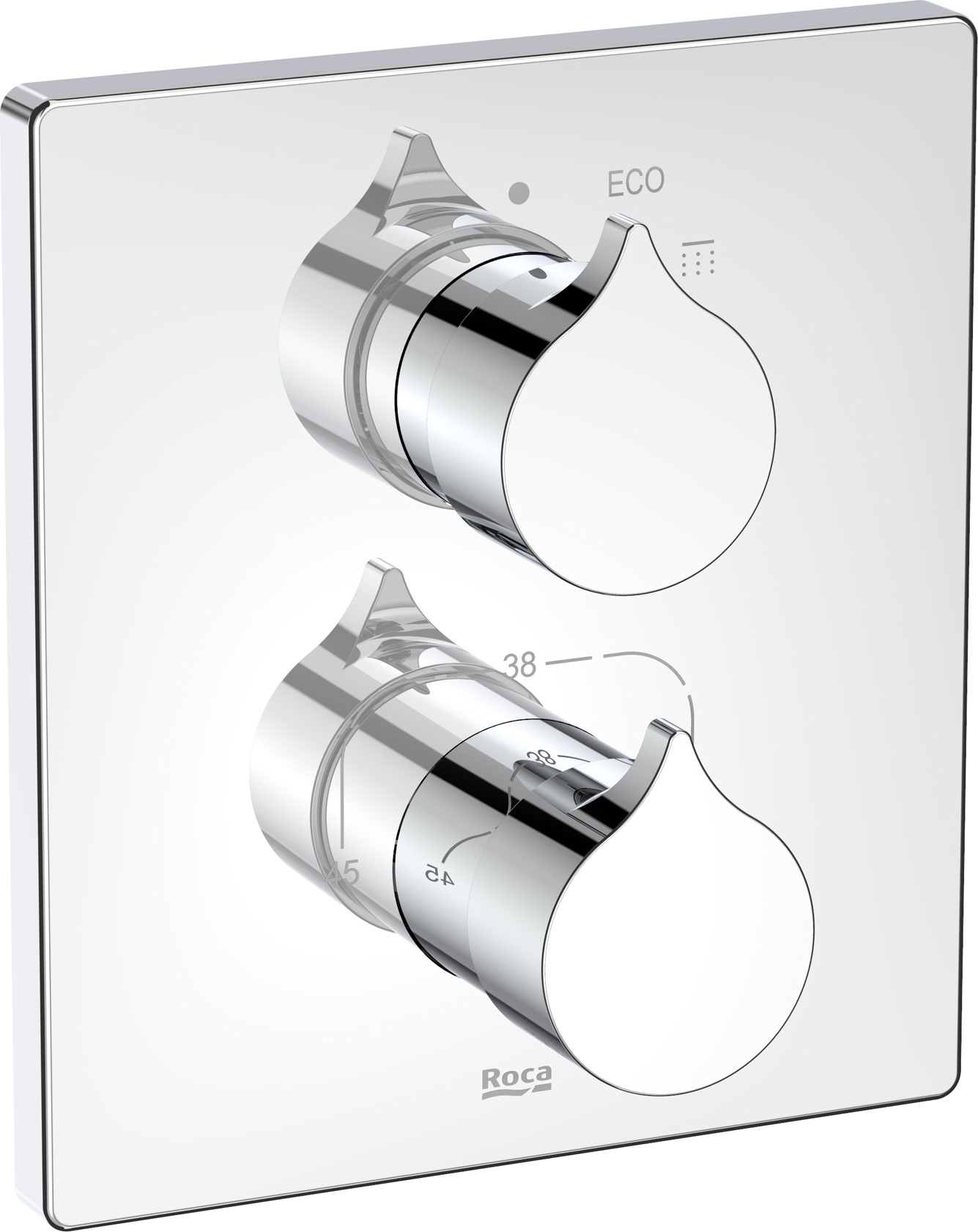 Roca Inspira grifo para ducha empotrado con termostato cromo A5A2C3AC00
