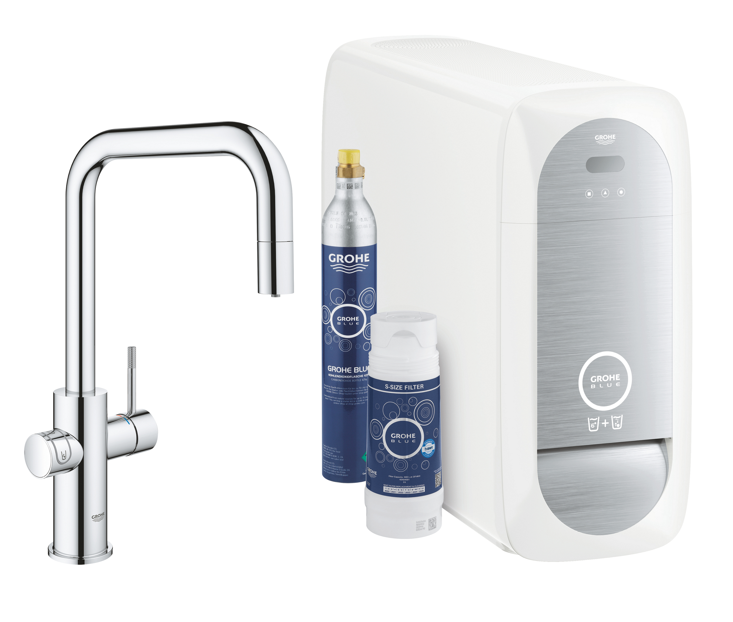 Grohe Blue kit de inicio con grifo de cocina de pie StarLight Chrome 31543000