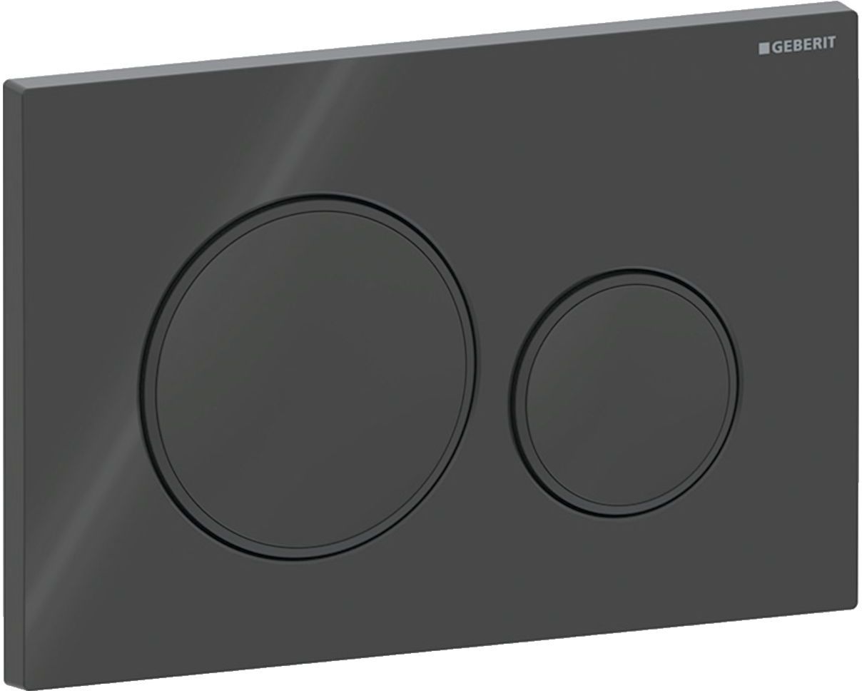 Geberit Sigma botón de descarga para WC cromo brillante-negro 115.882.14.1