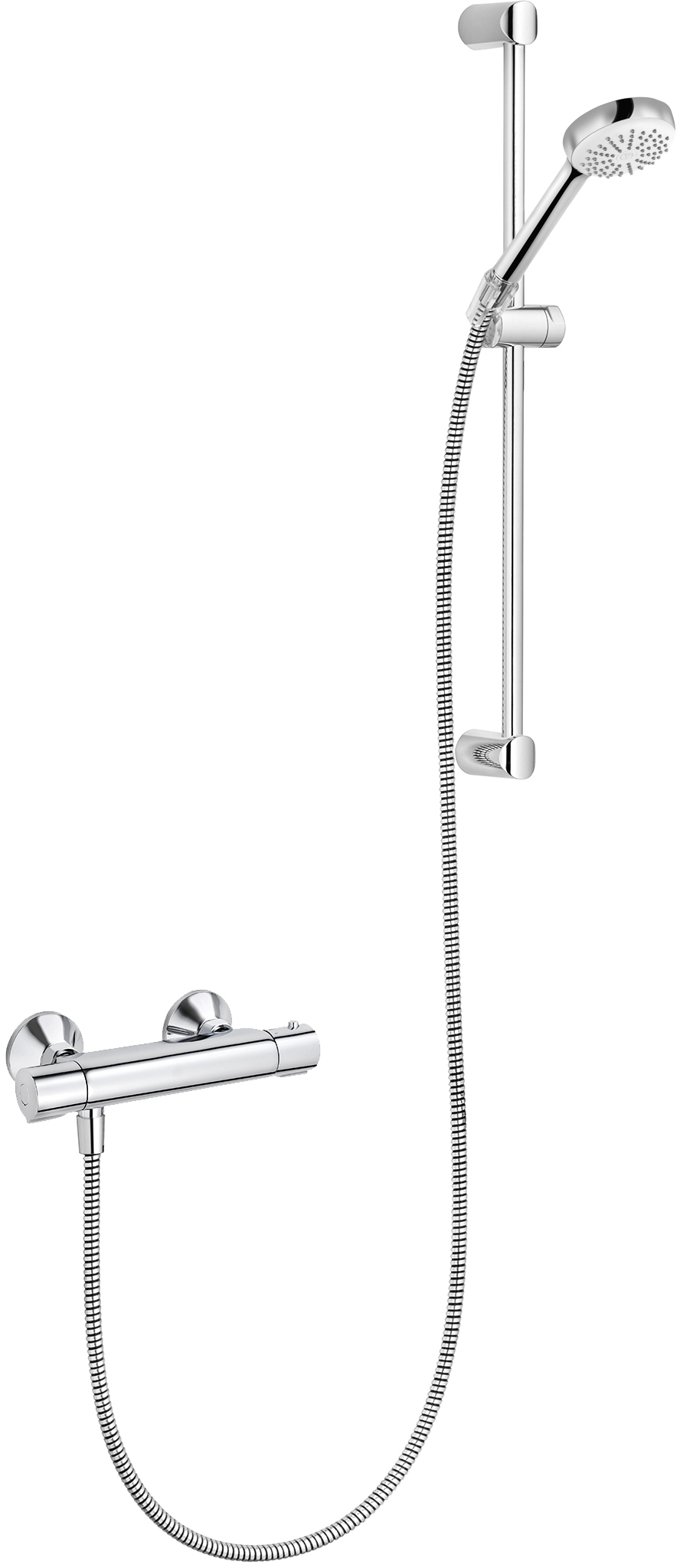 Kludi Logo Shower Duo conjunto de ducha a pared con termostato cromo 6857505-00