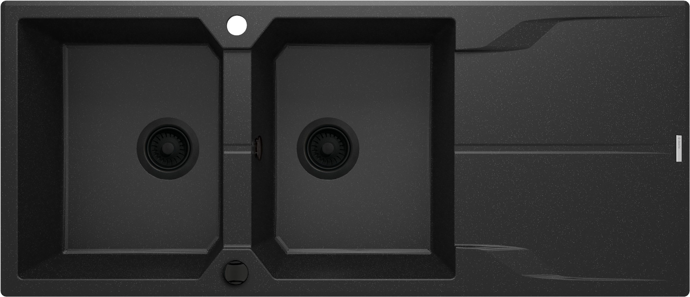 Deante Andante fregadero de granito 116x50 cm gris/grafito/ónix ZQN_G213