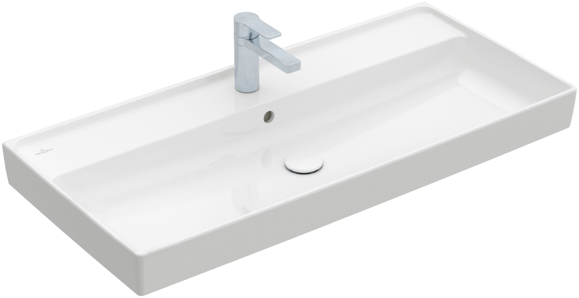 Villeroy & Boch Collaro lavabo 100x47 cm rectangular clásico-para mueble blanco 4A33A201