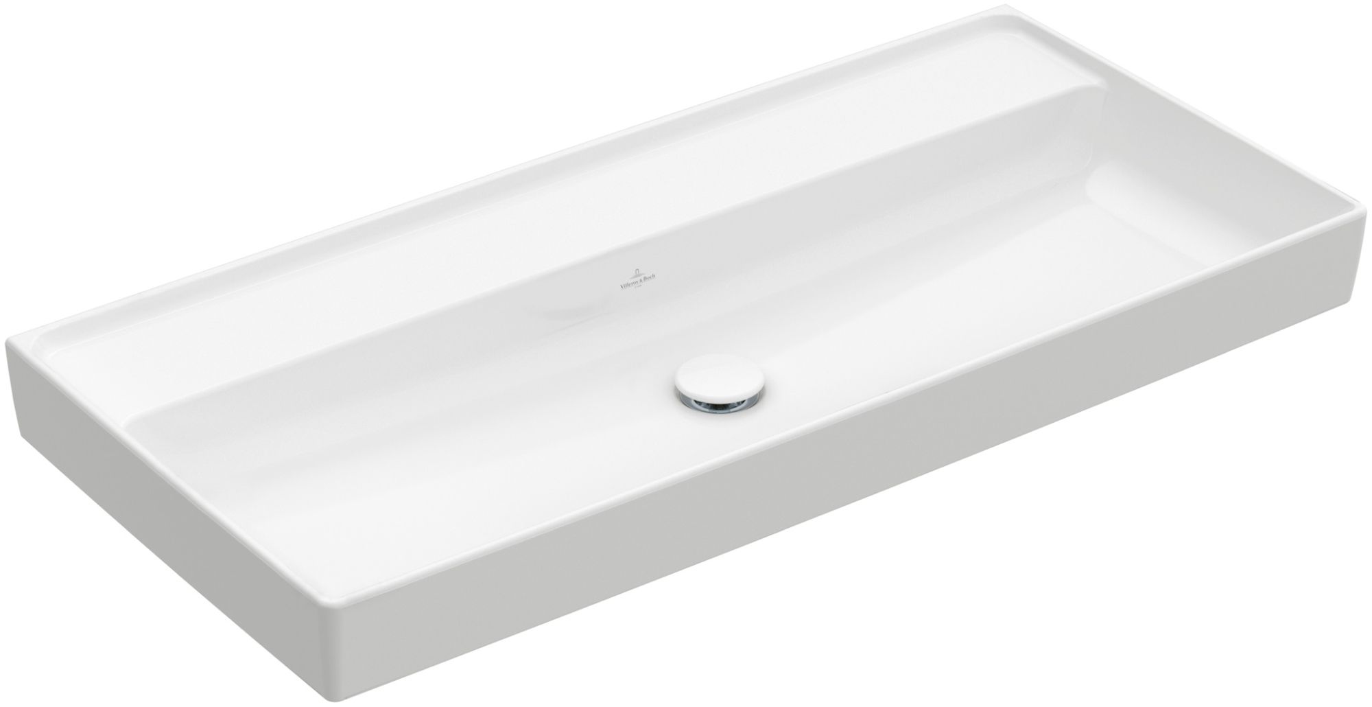 Villeroy & Boch Collaro lavabo 100x47 cm rectangular clásico-para mueble blanco 4A33A301