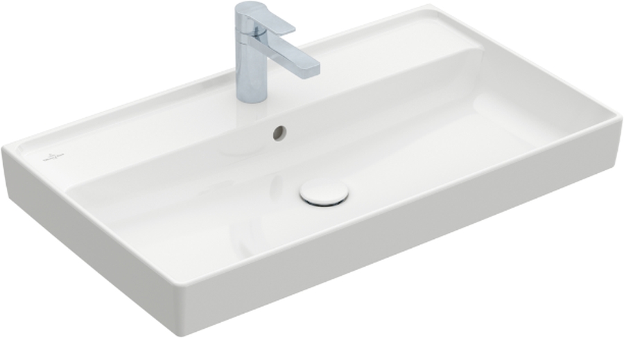 Villeroy & Boch Collaro lavabo 80x47 cm rectangular clásico-para mueble blanco brillante 4A338101